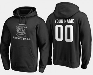 Men's South Carolina Gamecocks Name and Number Black Custom #00 Basketball Hoodie 121933-128