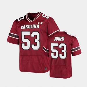 Men's South Carolina Gamecocks Replica Garnet Ernest Jones #53 Under Armour Football Jersey 383275-442