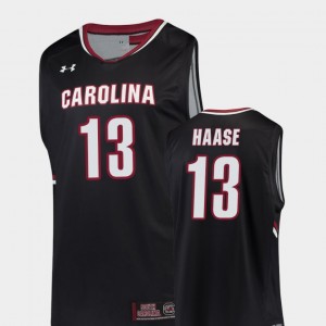 Men's South Carolina Gamecocks Replica Black Felipe Haase #13 College Basketball Jersey 623828-127