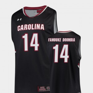 Men's South Carolina Gamecocks Replica Black Ibrahim Famouke Doumbia #14 College Basketball Jersey 888997-792