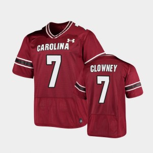 Men's South Carolina Gamecocks Replica Garnet Jadeveon Clowney #7 Under Armour Football Jersey 365600-618