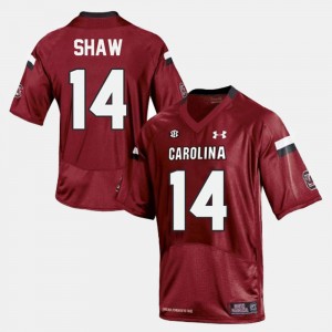 Men's South Carolina Gamecocks College Football Red Connor Shaw #14 Jersey 752775-948