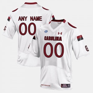 Men's South Carolina Gamecocks College Limited Football White Custom #00 Jersey 179994-200