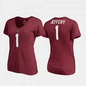 Women's South Carolina Gamecocks College Legends Garnet Alshon Jeffery #1 V-Neck T-Shirt 112263-398