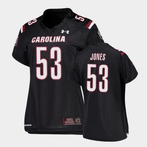 Women's South Carolina Gamecocks Replica Black Ernest Jones #53 Under Armour Football Jersey 719767-436